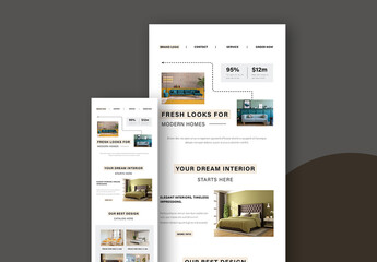 Interior Design Email Newsletter Layout