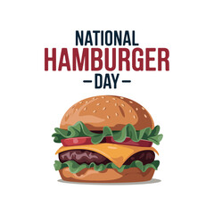 National Hamburger Day Tasty Burger Celebration Graphic