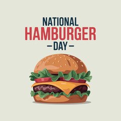National Hamburger Day Tasty Burger Celebration Graphic