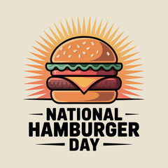 National Hamburger Day Tasty Burger Celebration Graphic
