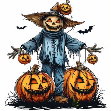 Scarecrow clip art preview