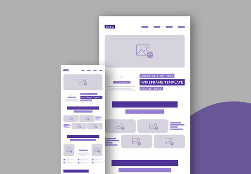 Wireframe Template Design Layout
