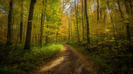 Obraz premium Autumn Forest Path. (6)