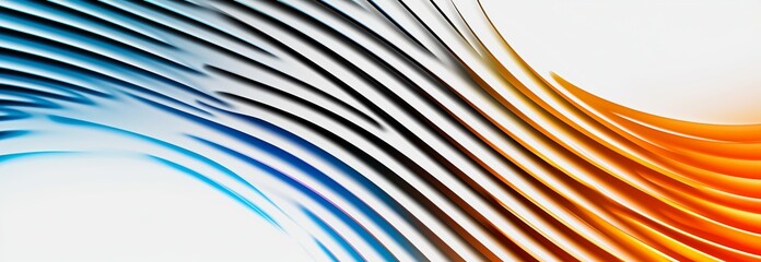 Abstract design featuring flowing lines in contrasting colors on a light background