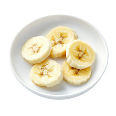 Sliced Bananas on a Plate