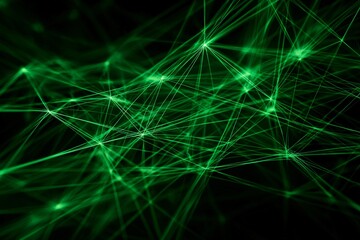 Obraz premium Mysterious Abstract Network of Mint Light Creating a Surreal Atmosphere Generative AI