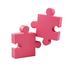 Simple Pink Puzzle Pieces Connecting Jigsaw Game Solution Unite
