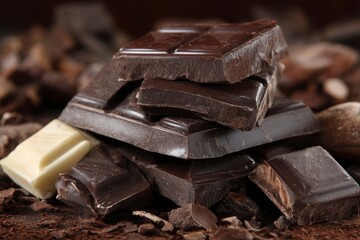 Dark Chocolate Indulgence: A Rich, Textured, and Gourmet Stack