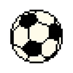 Obraz premium Soccer ball pixel. Football 8 bit