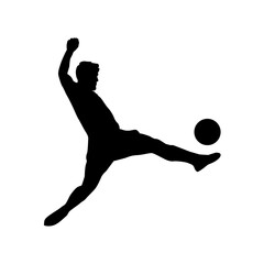 Soccer silhouette. Football player vector