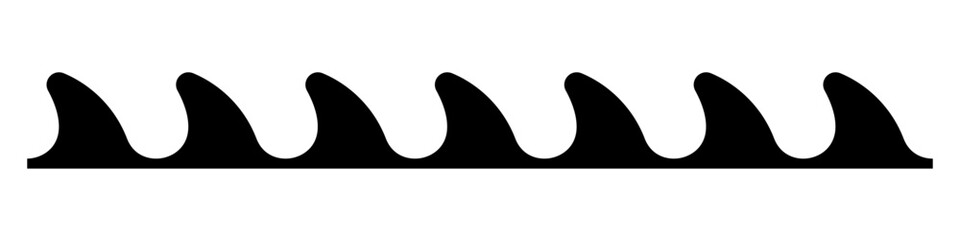 Wave pattern. Wave border vector