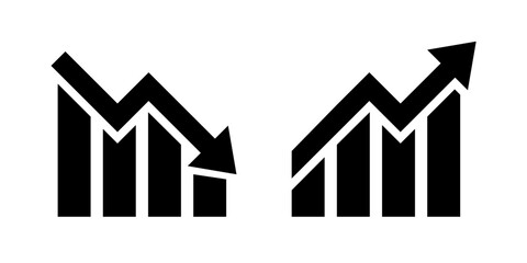statistics icon. growth and decline