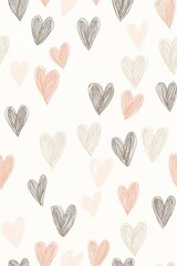 Colorful heart patterns create a playful atmosphere for various design projects