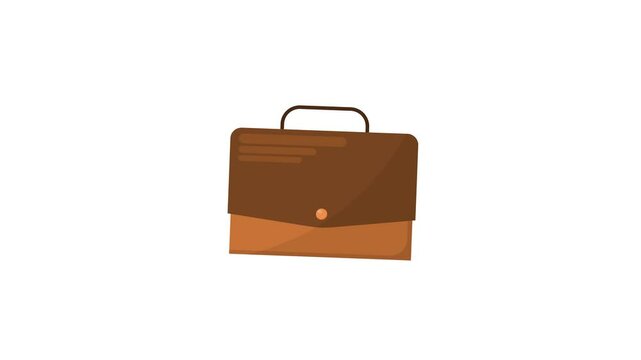 handbag on white background. brown handbag. fashion. simple animation. motion graphics