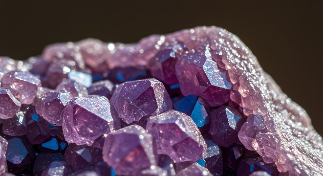 Purple Crystal Cluster Close Up