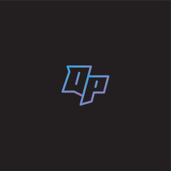 monogram logo design amazing esport style QP dinamyc line gaming concept letter