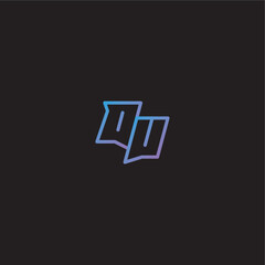 monogram logo design amazing esport style QU dinamyc line gaming concept letter