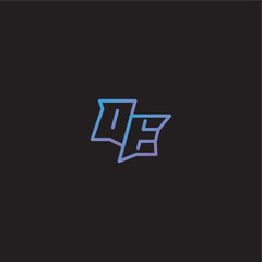 monogram logo design amazing esport style QE dinamyc line gaming concept letter
