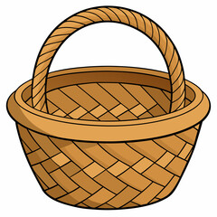 empty wicker basket