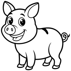 vector illustration of cartoon dog