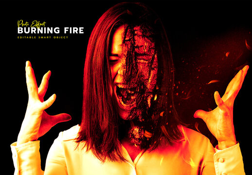Burning Fire Photo Effect