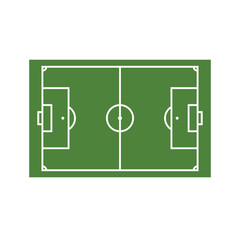Soccer field icon isolated on green background template. Simple and editable soccer field icons. Modern icon vector illustration.