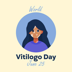 vector graphic of World Vitiligo Day, ideal for World Vitiligo Day celebration.