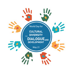World Day for Cultural Diversity for Dialogue and Development design template. hand vector template. diversity illustration image. vector eps 10