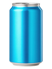 Bold reflective finish urban energy drink can photography with natural light, isolated on transparent background