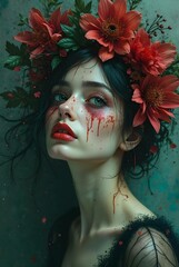 Floral Eclipse: The Bloom of Shadows