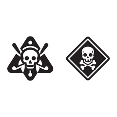 Warning sign or danger symbol on white background. Danger sign icon
