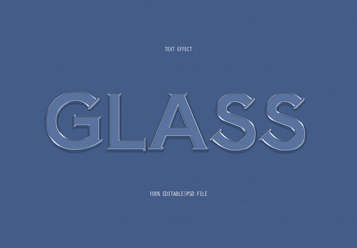 Glass Texture Text Effect