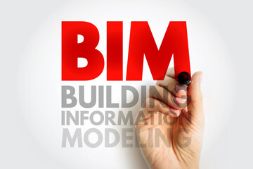 BIM Building Information Modeling - digital representation of physical and functional...