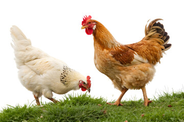Fototapeta premium Cock and chicken