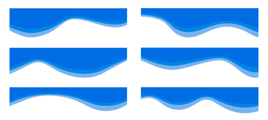 Separator, header, modern wave divider shape vector illustration	