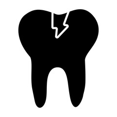 Tooth Cavity Icon Glyph