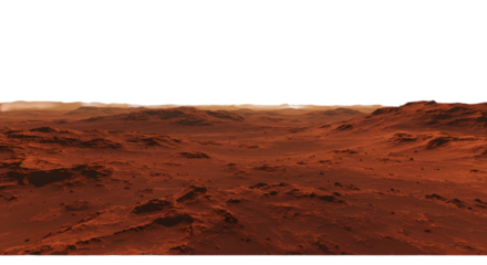 Stunning Martian Landscape Red Planet Surface Rocky Terrain Distant Mountains