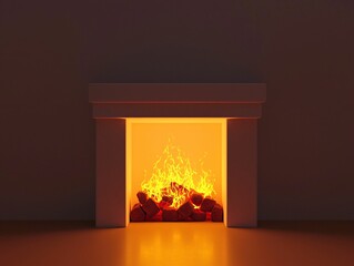 Cozy Fireplace Glow