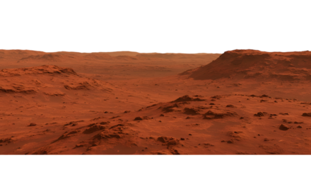 Martian Landscape Red Planet Surface Rocky Terrain Desolate Scene