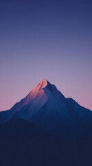 mountain at night in deep color tones