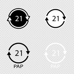 Recycling Code PAP 21 Set, Other Mixed Paper.