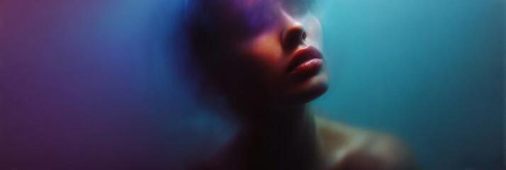 a surreal, ethereal human figure, abstract portrait