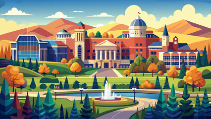 Edmonton, Alberta - Buildings and scenery on the campus of the University of Alberta in Edmonton very beautiful