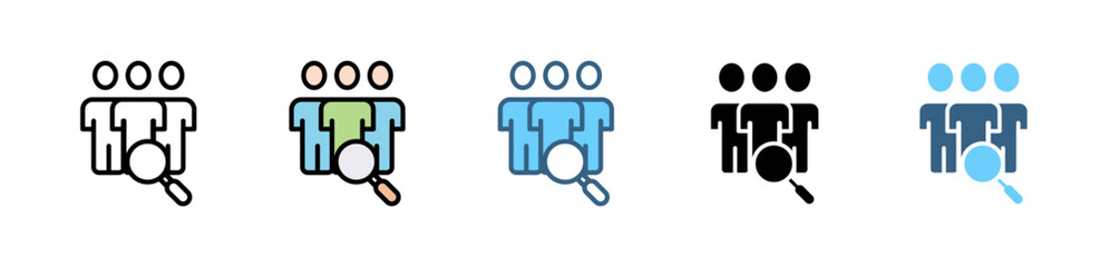 UX DESIGN icons with various styles and colors