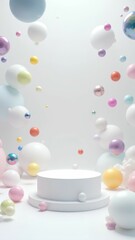 Product podium with ball