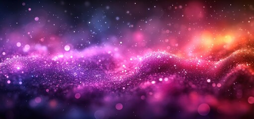 Obraz premium Cosmic Sparkle: A Vibrant Galaxy of Glittering Stardust