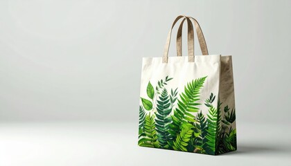 Eco-friendly tote bag: A sustainable and eco-conscious tote bag showcases a vibrant print of verdant foliage, symbolizing environmental awareness and promoting a greener lifestyle.