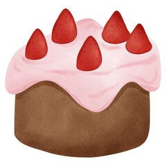 chocolate cake with strawberry 