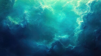 Fototapeta premium Abstract swirling teal and blue cloud formations