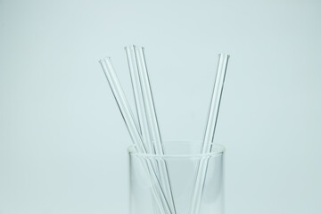 Glass material straw